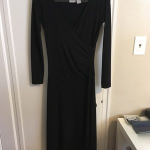 Spiegel black wrap look dress XS